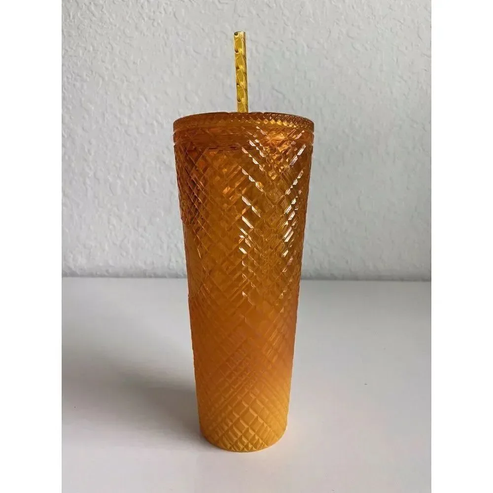 Starbucks Cold Venti 24 oz Cup Yellow Mango Jewel‎ Tumbler Summer 2022 Release